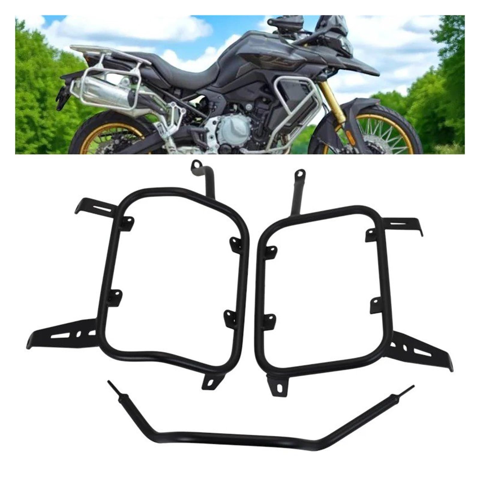 Portaequipajes Motocicleta para VOGE para Valico 900DSX DS900X DSX900 para DSX 900 900X Accesorios Motocicleta Soporte Alforjas Laterales Soporte Equipaje(Black)