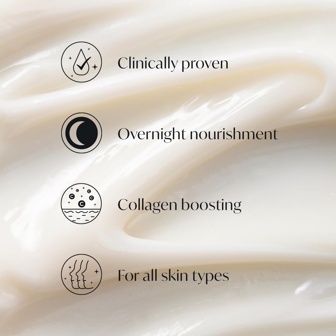 Absolute Collagen Deep Lift Night Cream, Nourishing & Hydrating, Repair & Restore Skin Barrier, Improves Skin Texture - Image 4