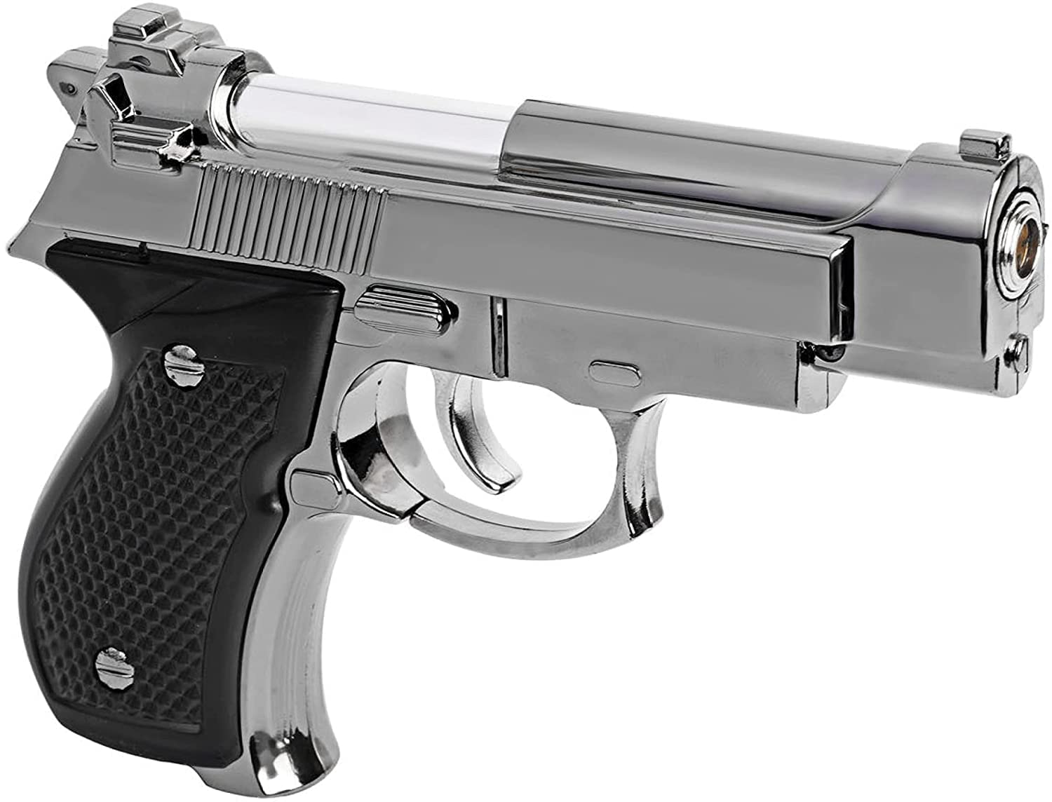 NSV Refillable Lighter Gun Pistol Lighter -Windproof Jet Flame Gun Shaped Pocket Lighter Grey Color - Pack of 1,Metal-picture-42