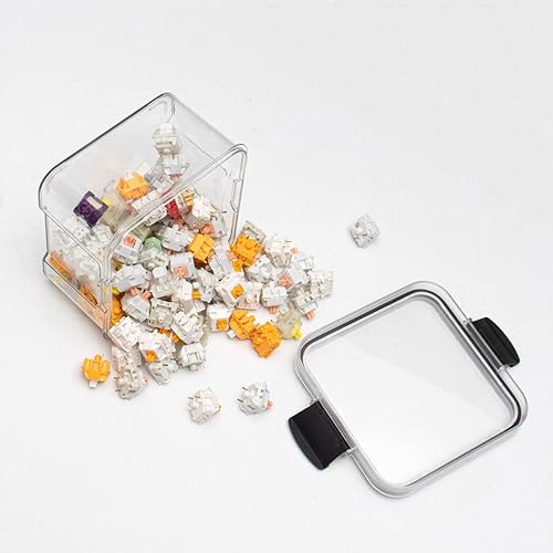Miniatura 2 de Caja de almacenamiento para interruptores, teclado mecánico, interruptor de tecla, caja de almacenamiento sellada de plástico transparente (15.6 fl