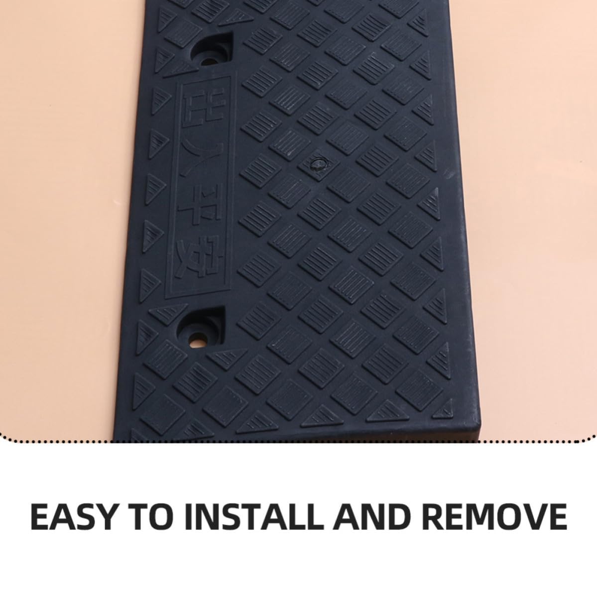 Rampa para Ruedas de Coche Negro de Plástico, 1 Pieza | Autoadhesiva y Resistente al Desgaste, para Umbrales de Coche y Acceso a Cobertizo, Formas Adorables