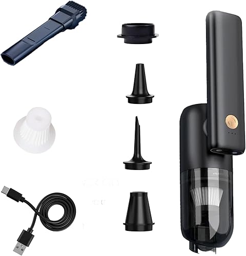 Miniatura 1 de GajetNest - Mini aspiradora plegable portátil para automóvil, succión fuerte de 20000 PA, inalámbrica, luz LED, soplador e inflador, batería de