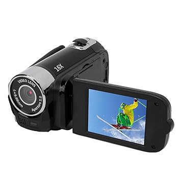 GOWENIC Camcorder with Camcorder, Full HD 1080P Digital Vlogging Camera Recorder with 16X Digital Zoom, 2.4 Inch Screen, Fill Light, Camcorder with (Black)