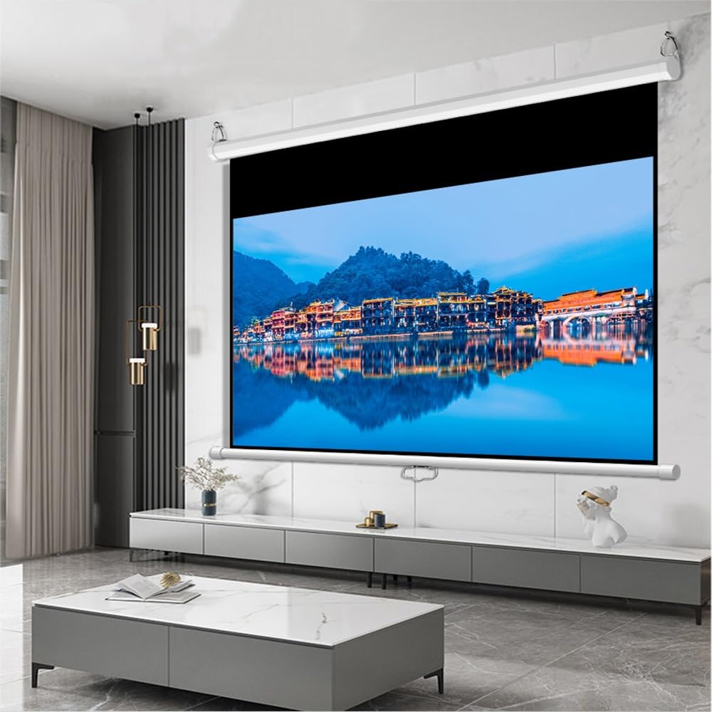 Schermo Proiettore 16:9 Pieghevole Antipiega Schermo Videoproiettore per Teatro Domestico Ufficio Riunione(72in/166cm)