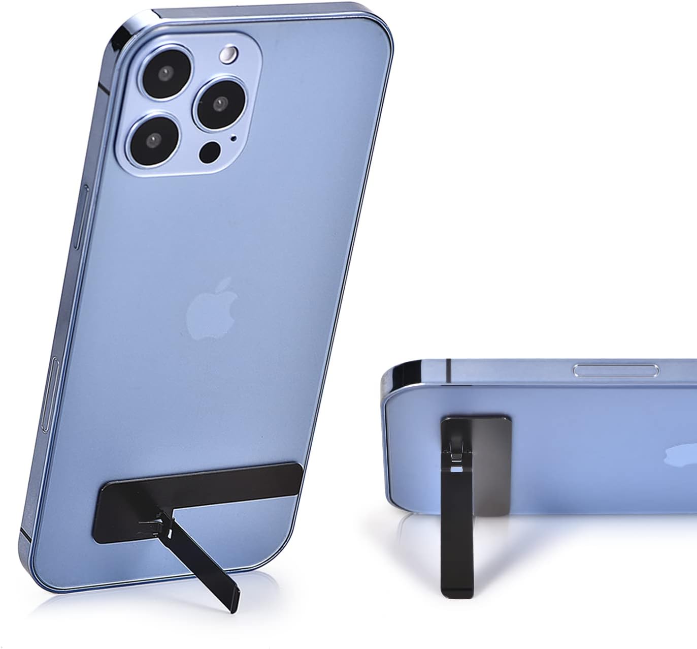 2 Pcs Ultra-Thin Invisible [0.024 inch] Phone Kickstand, Adjustable Vertical Horizontal Placement Phone Stand, Compatible iPhone/Android
