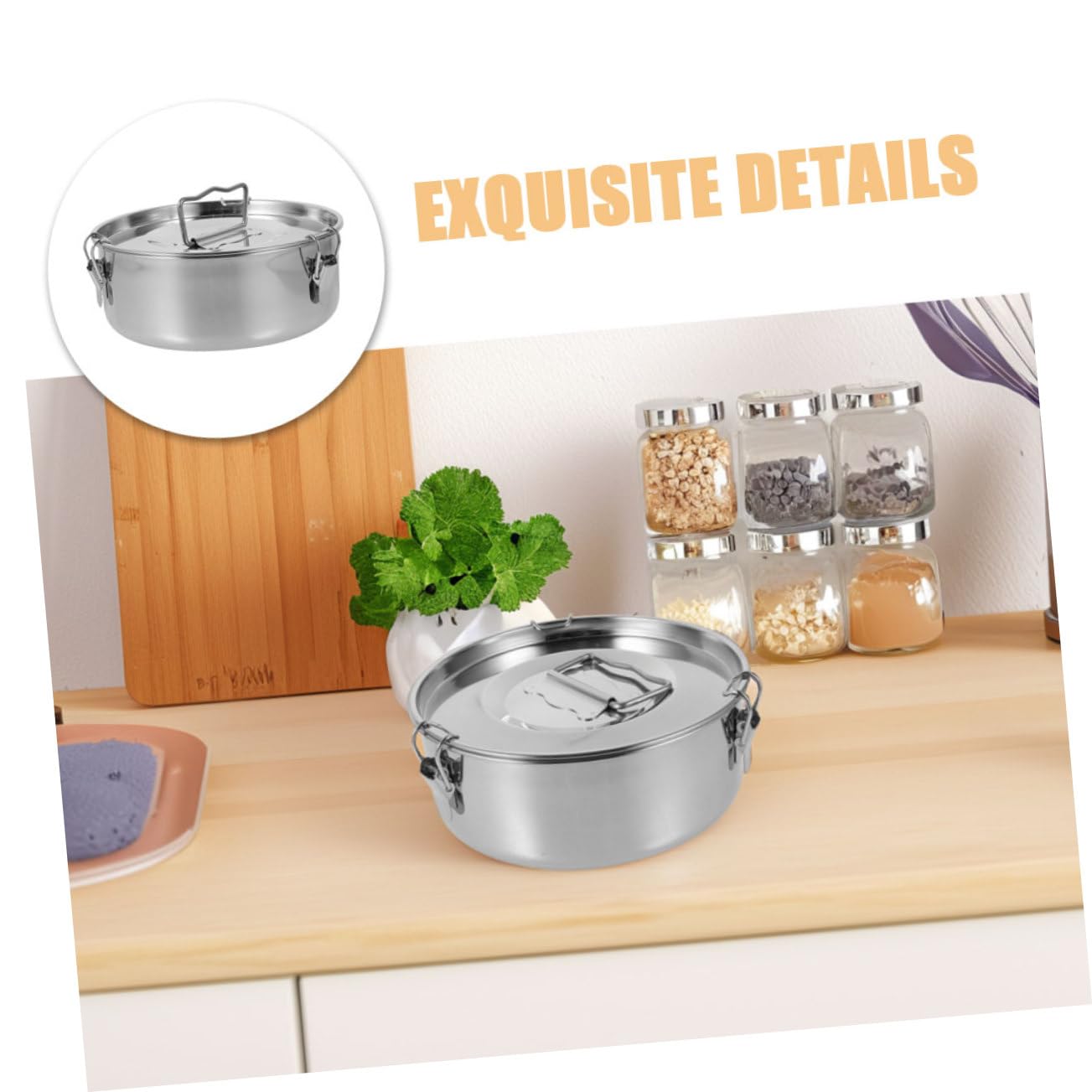 BESPORTBLE de Acero Inoxidable Tapa del Tarro de albañil con Ranura para Monedas Fideos Accesorios de Cocina flan y postres Fabricante de flan Molde para flan con Tapa