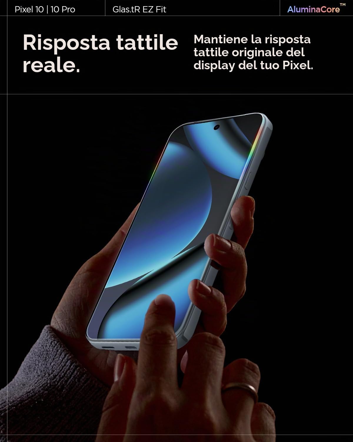 Spigen Glas.tR EZ Fit Vetro Temperato compatibile con Google Pixel 10/9, Pixel 10 Pro/ 9 Pro, 2 Pezzi, Installazione Facile, Cristallino, Durezza 9H Pellicola prottetiva