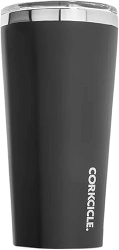 Corkcicle vaso aislado botella de acero inoxidable termo 16 onzas cobre pulido Negro mate