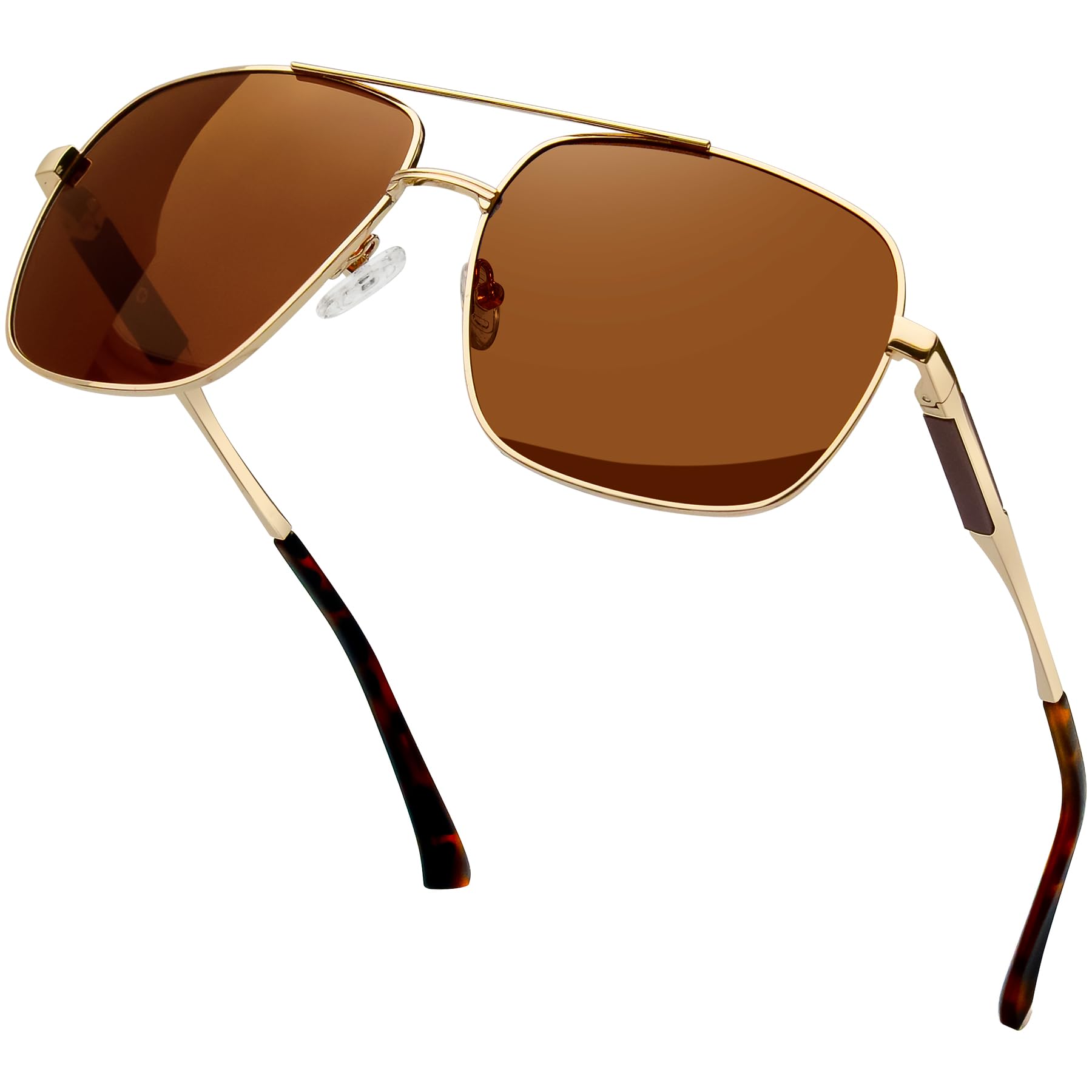 – Polarized Sunglasses for Men Lightweight Metal Frame Men's Sun Glasses Military Style Fashion Shades for Womens Mens Outdoors UV400 Protection Large Sunglass