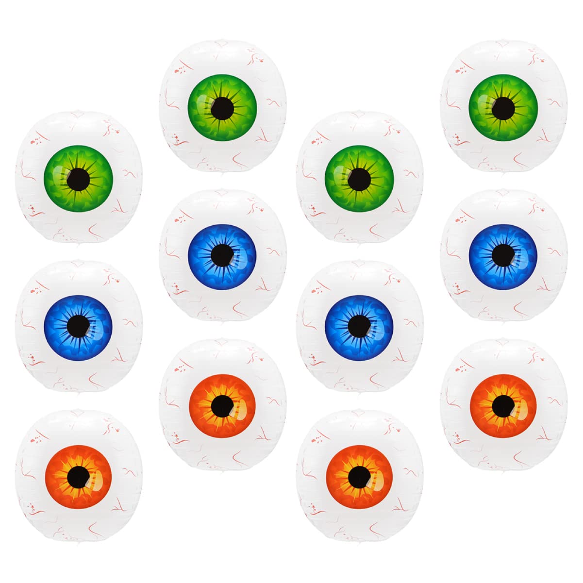 VICASKY 12pcs Halloween Balloon Eyeball Balloon for Party Inflatable Eyeball for Haunted House Decoration for Outdoor Halloween Decorations