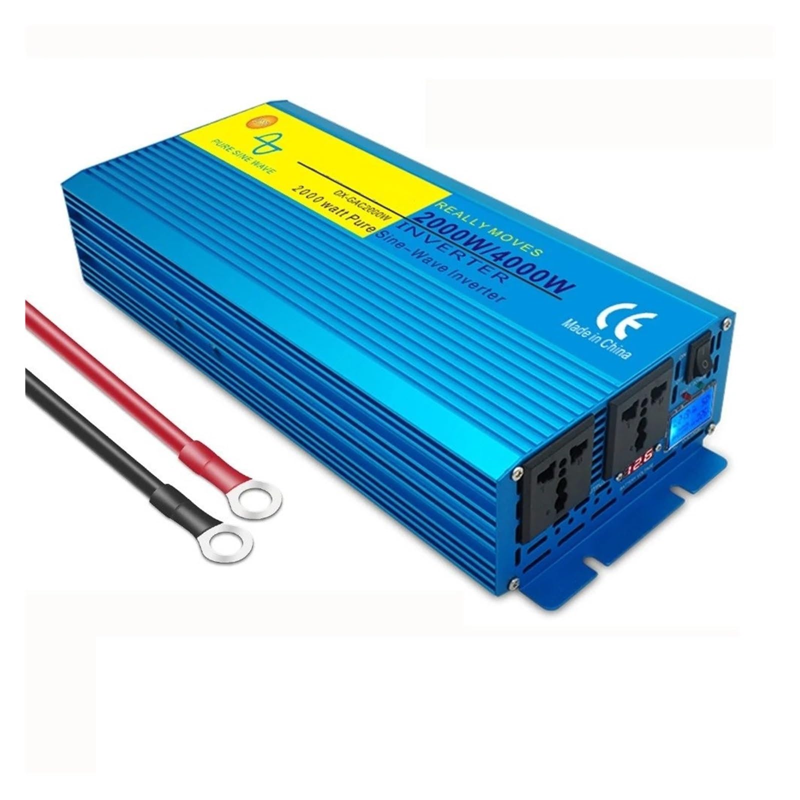 Transformateur Onduleur Voiture À Onde Sinusoïdale 4kW 5kW 6kW 12V 24V CC vers CA 220V 230V Affichage LED Convertisseur Solaire Automatique(12V220V 4000W)