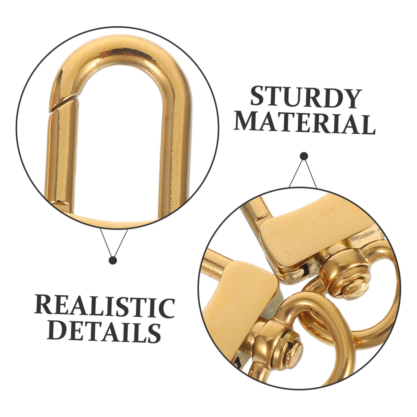 10 Piezas Ganchos Giratorios Inoxidable Clips de con Mecanismo Rápido Ganchos para Llaveros Fabricación de Joyas Accesorios para Bolsas Resistentes y Antióxido