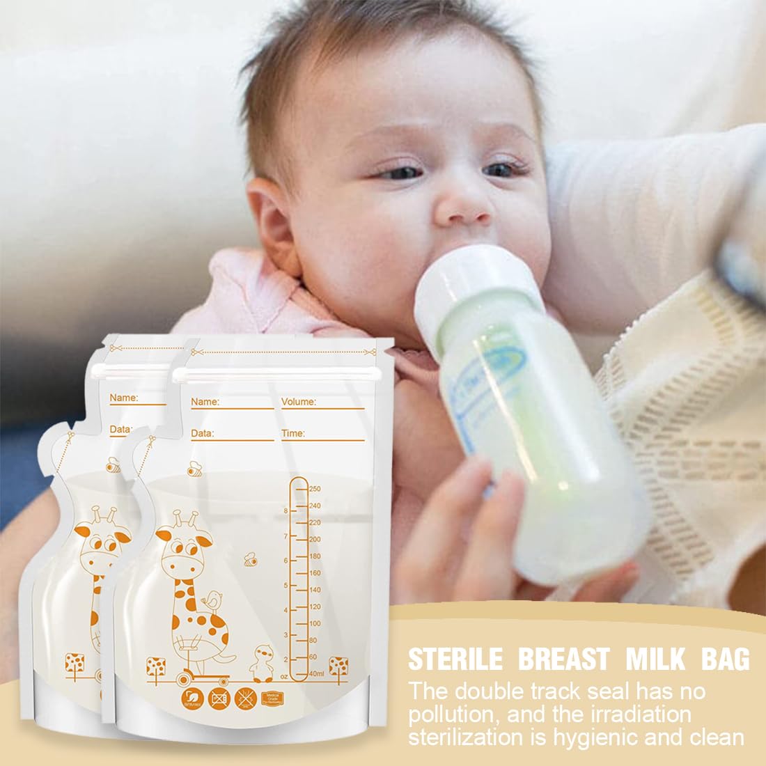 Sacchetti Latte Materno 250 Ml - Confezione Da 40 Pezzi | Pre-sterilizzati E Congelabili - Foto 3