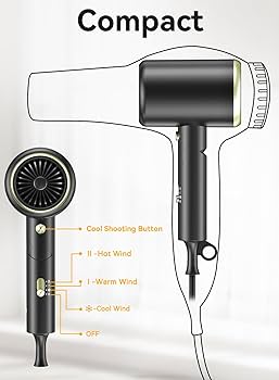 【未使用】miCOLA ION HAIR DRYER 1200W ION Iconic Conditioning Hair Dryer Moisture Solutions with