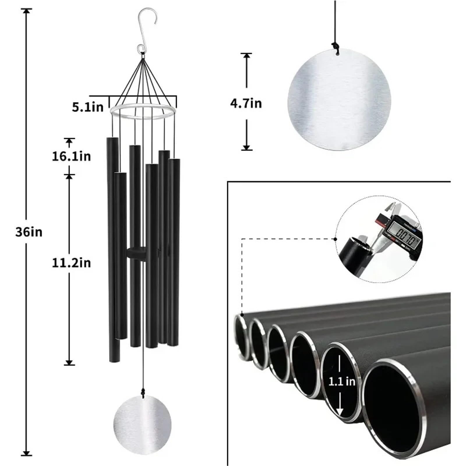 36 Zoll großes Windspiel-Denkmal Für Garten, Terrasse
