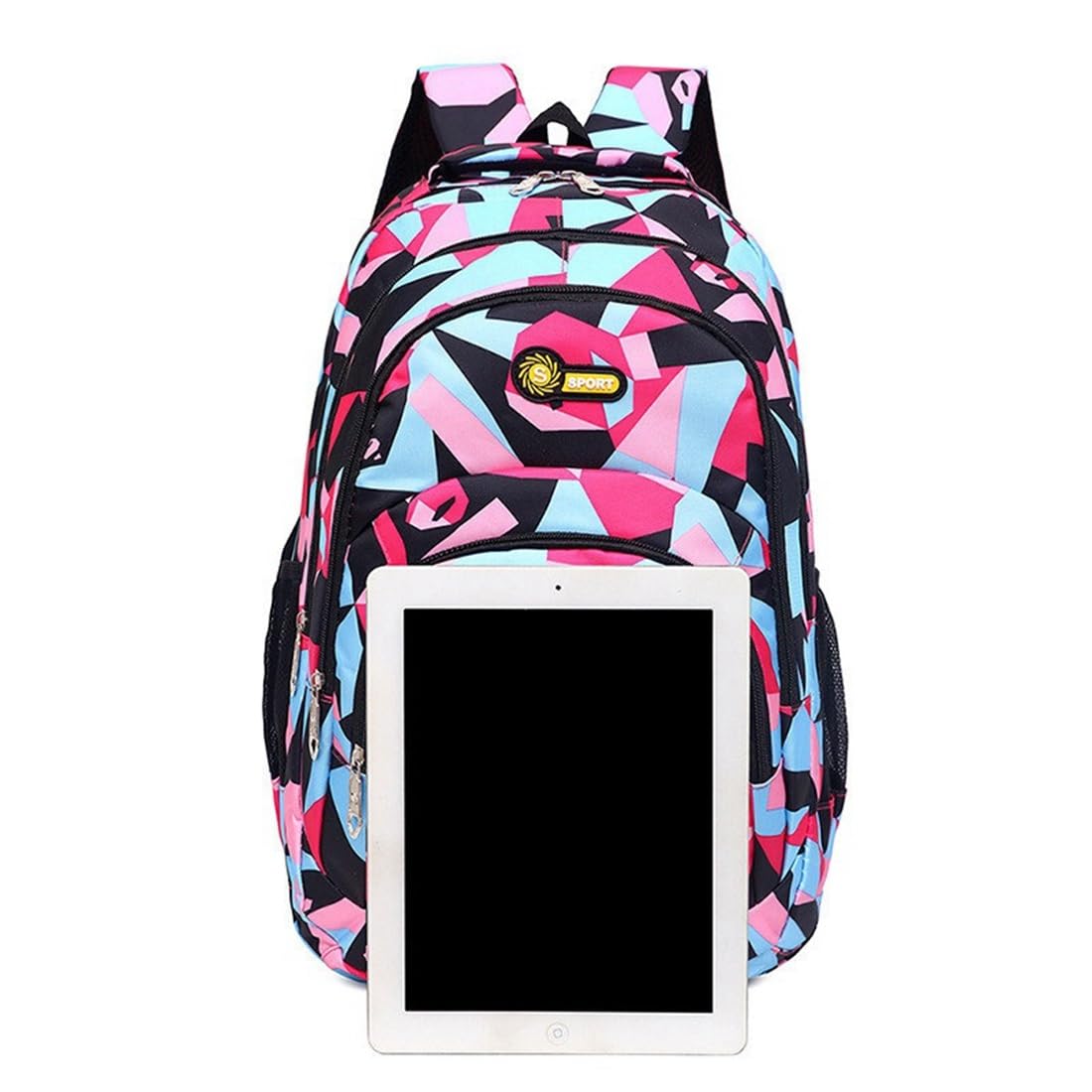 Junior High School Rucksäcke for Mädchen Grundschulkinder Schultasche Mochila Hochwertige Schultaschen mit großer Kapazität for Kinder Jungen (Color : Black)