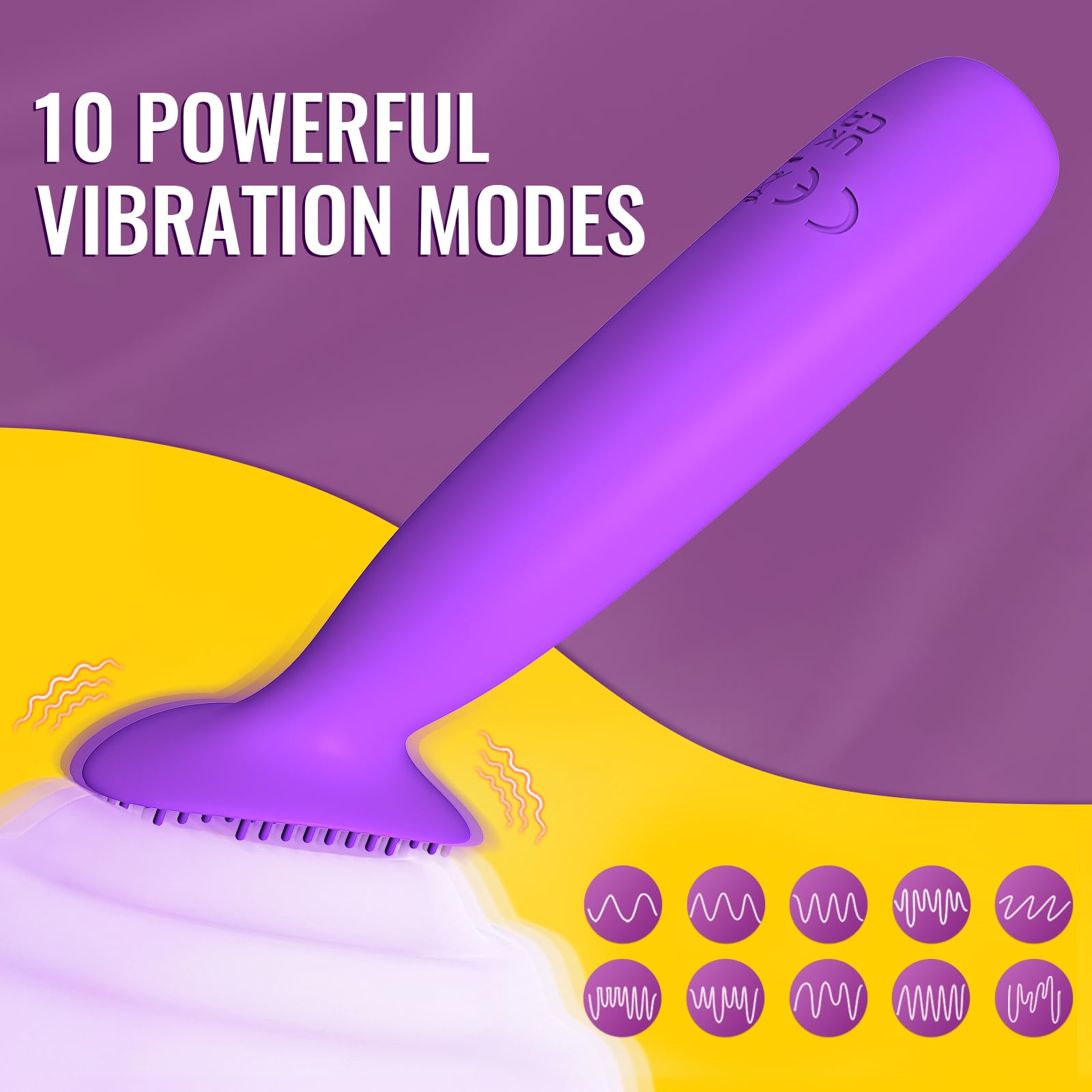 Adult Sex Toys for Women, Vibrator Wand Couples Sex Toys for Men Penis Women Vulva Clitoral Stimulator, Mini Bullet Vibrators with 10 Vibration Modes, Female Male Sexual Pleasure Tools (): purple