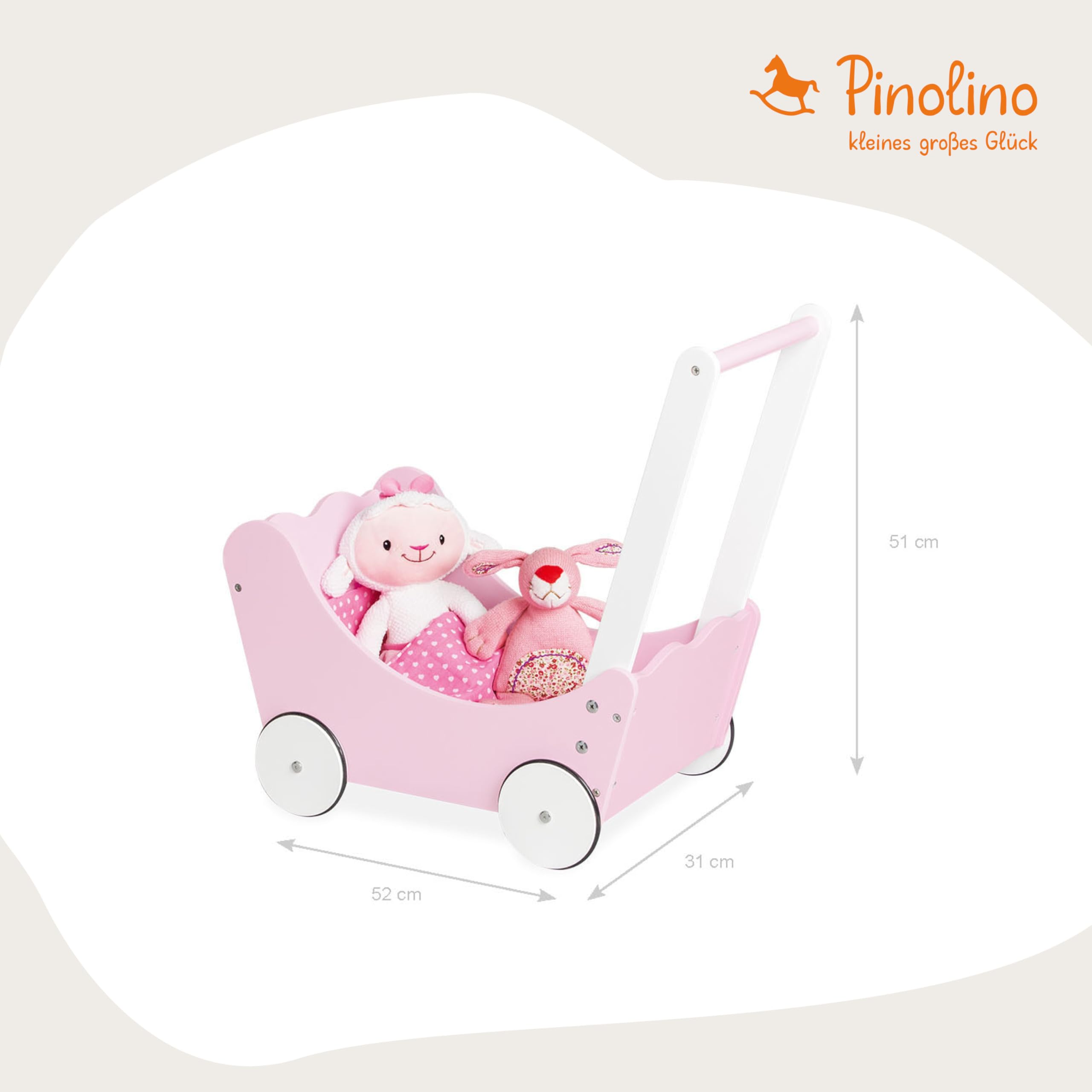 Doll's pram 'Jasmin', 4 parts