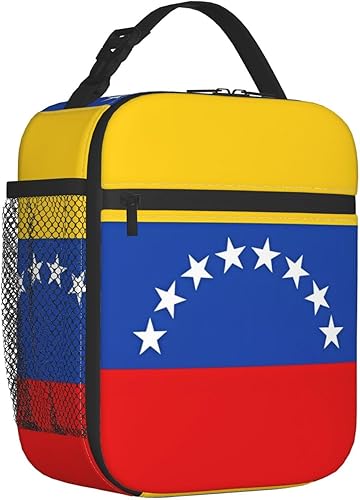 Miniatura 3 de Bolsa de comida con la bandera de Venezuela para viajes, trabajo, picnic, bolsa de almuerzo, bolsa de almuerzo reutilizable con aislamiento