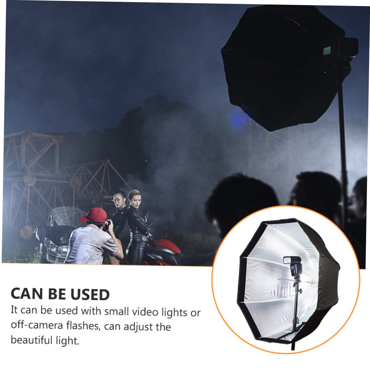 SHINEOFI Ombrello Softbox Ottagonale Professionale per Fotografia Diffusore e Resistente per e Matrimoni All Compatibile con Luci Video e Flash Esterni