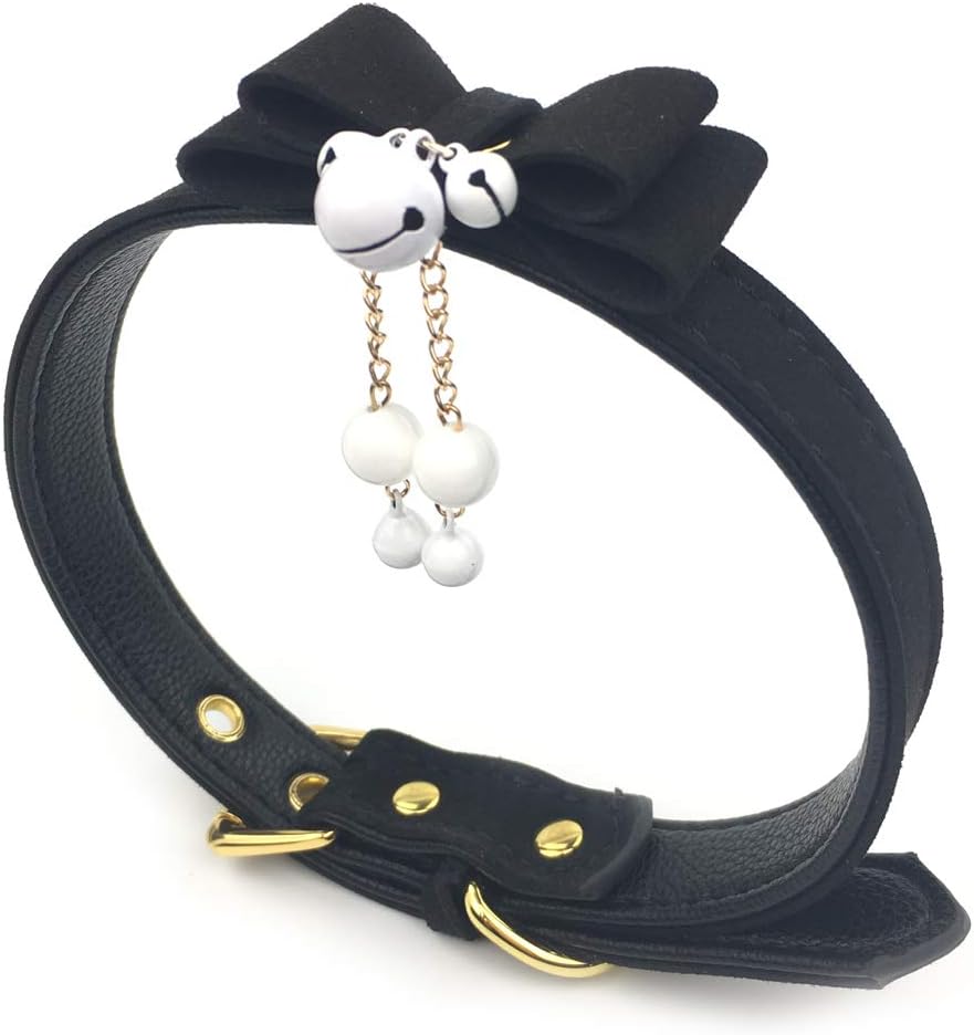 Bell Choker Collar Necklace Lolita Bow Collar Cat Kitty Velvet Necklace