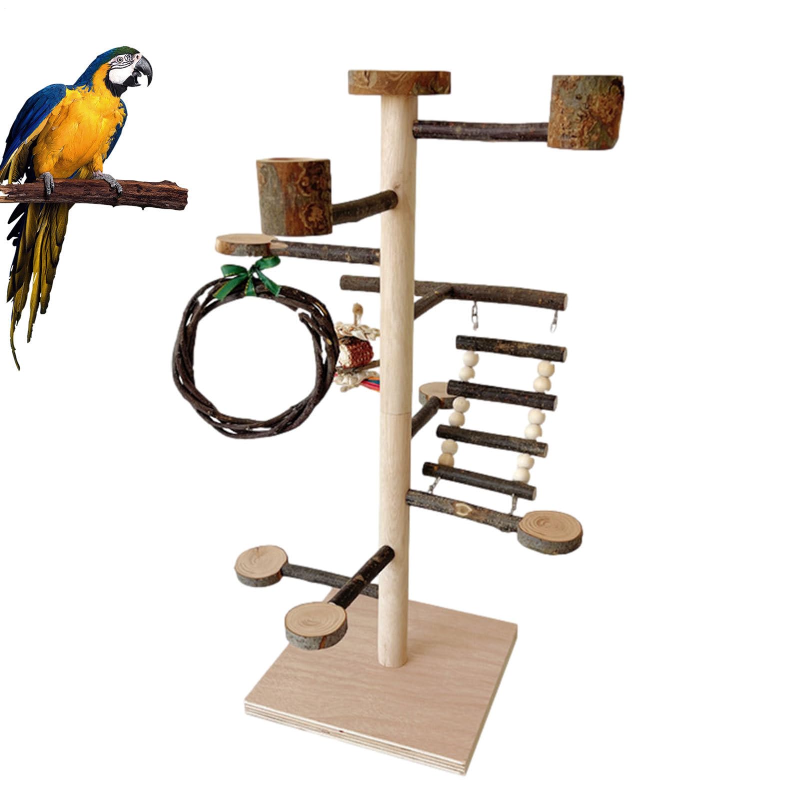 Soporte De Percha Para Aves Juguetes de Madera y Accesorios para Jaulas de | Posadero de Juego para Periquitos Para Hogar Periquitos Cotorras Agapornis Canarios y Ninfas