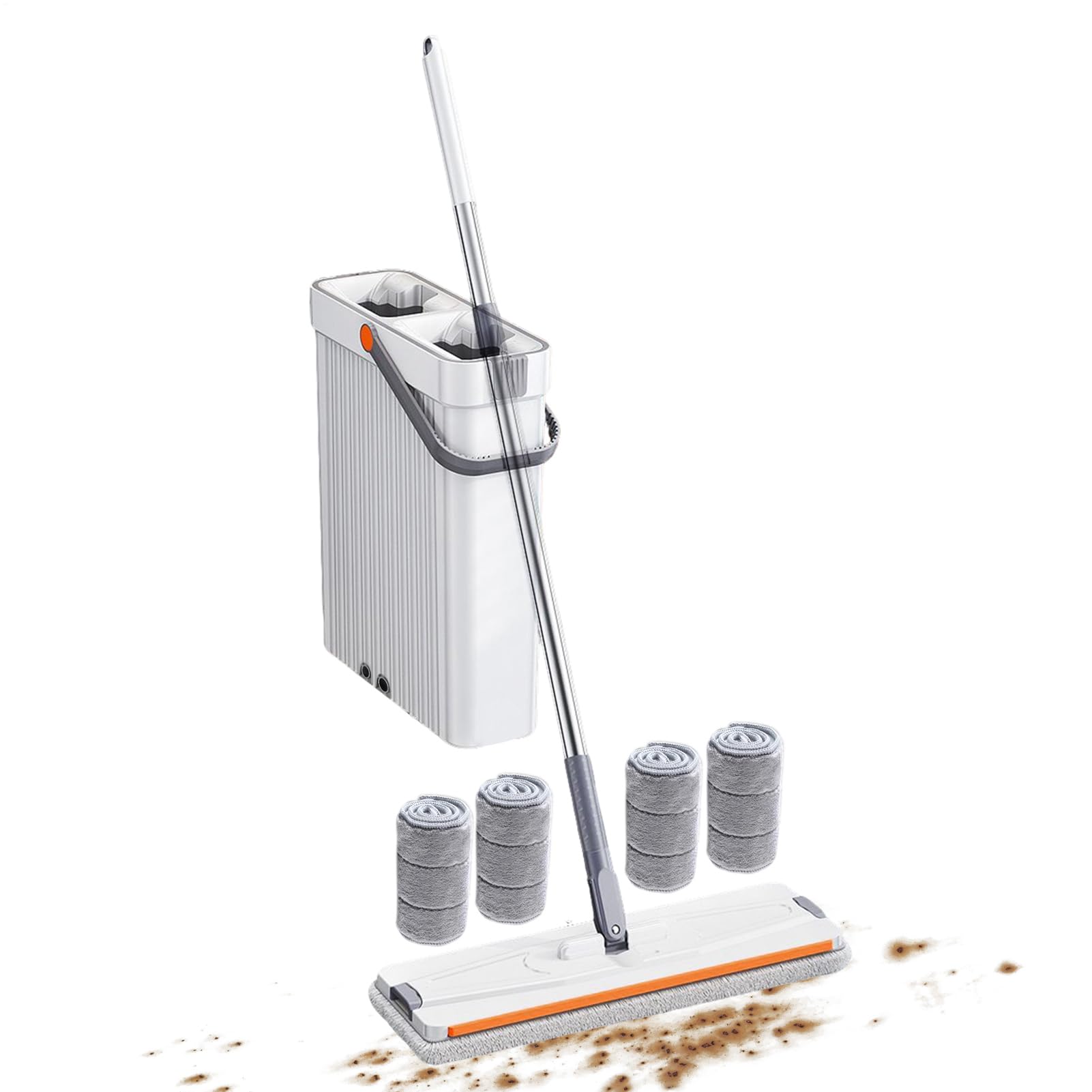 Juego de Fregona y Cubo para Limpieza Utensilio De Limpieza Doméstico | Fregona para Húmedo y Seco en Esquinas del Suelo Para Mármol, Cocina, Baño, Salón, V