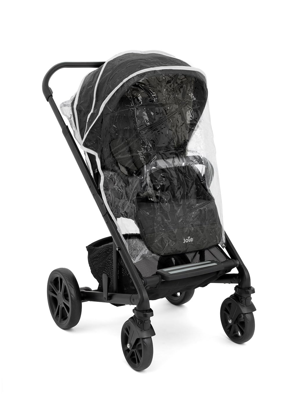 JOIE Poussette réversible Chrome naissance à 22 kg Dossier inclinable allongé capote UPF50+ pliage compact habillage pluie adaptateurs inclus SHALE