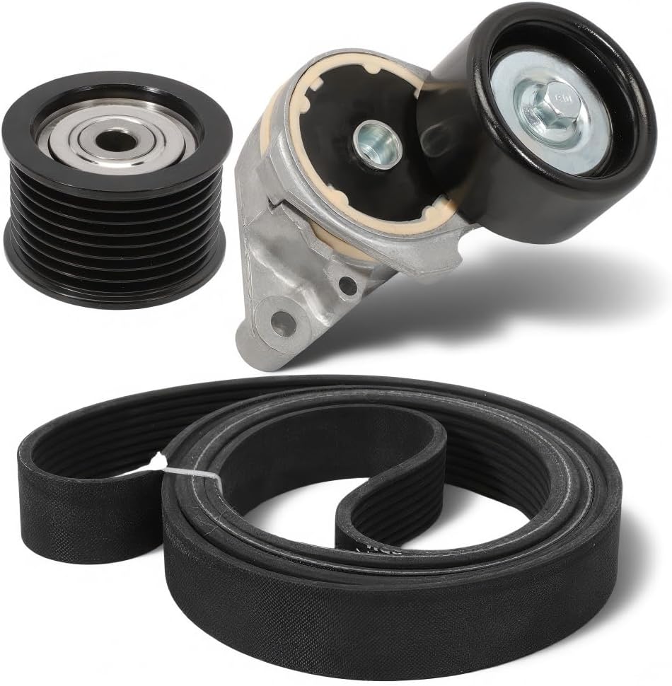 39185 Serpentine Belt Tensioner Kit for Land Cruiser Sequoia Tundra V8 4.6L/5.7L, for Lexus GX460 LX570 Drive Belt Tensioner Pulley And Serpentine Belt OE #89378 36370 8PK2415
