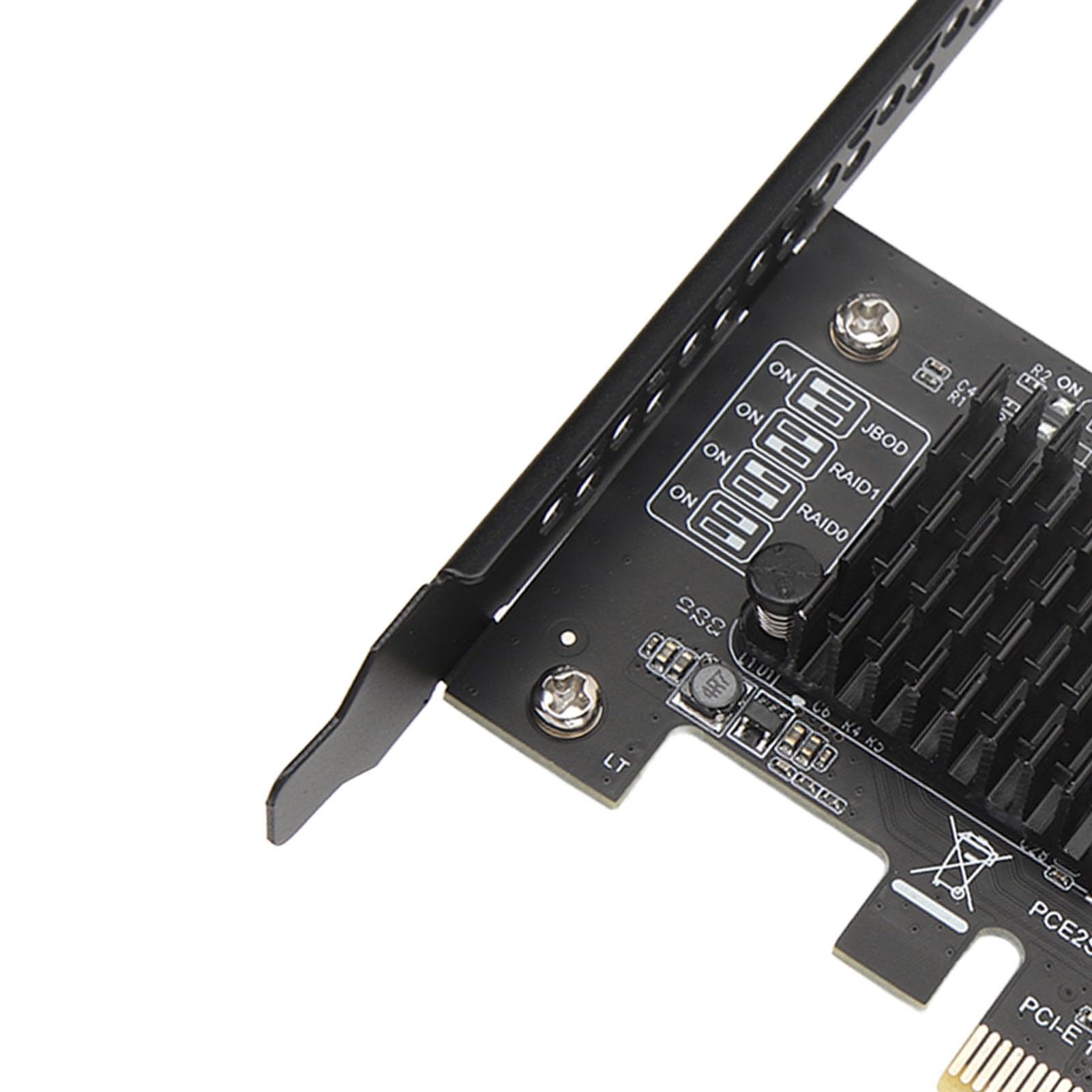 Pyhodi Scheda di Espansione PCIE a SATA3.0 2 Porte, Controllo Principale ASMEDIA ASM1061R da 6 Gbps, Supporto modalità RAID0/RAID1/SPAN, Scheda Controller Raid PCIE SATAIII per WIN7 8