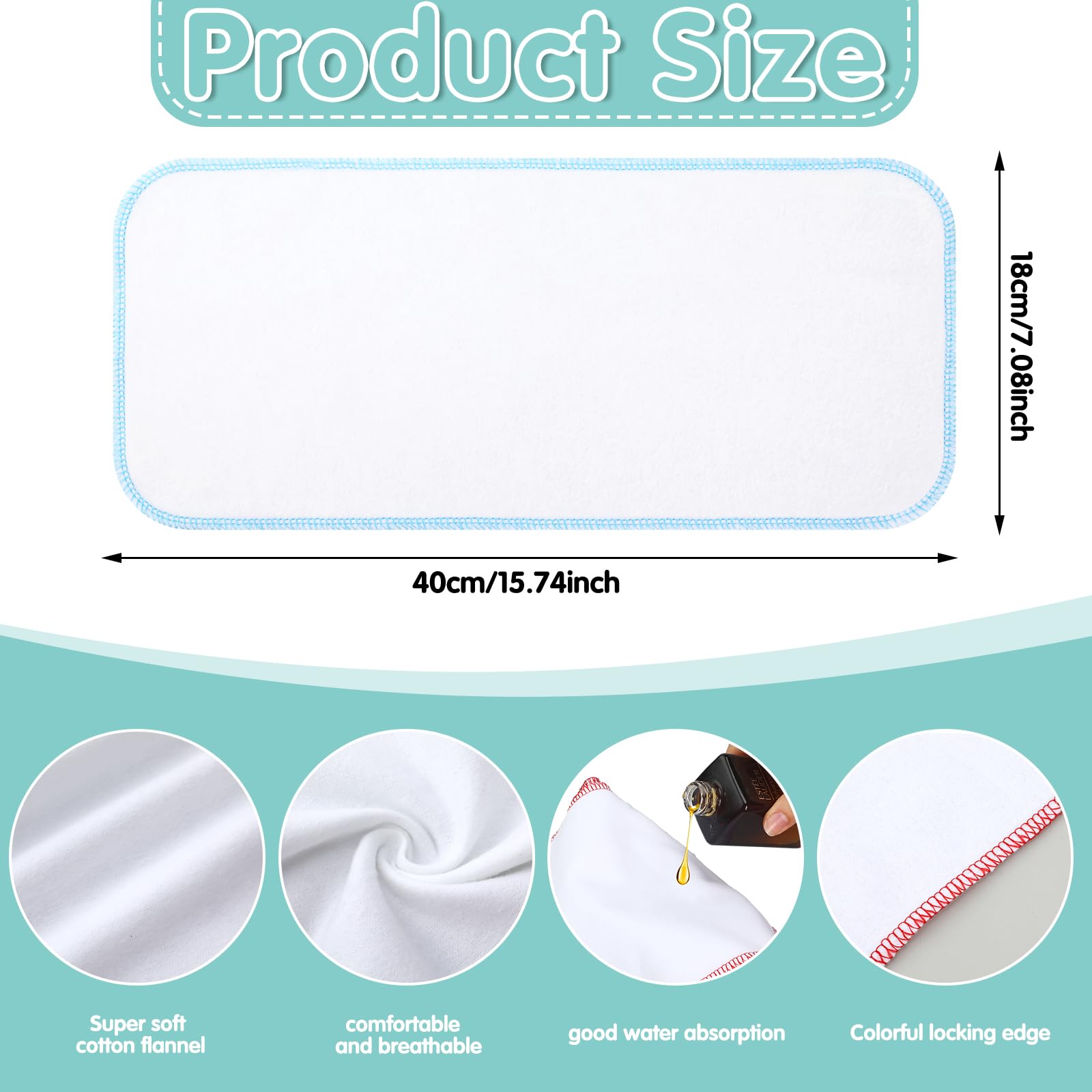 Newwiee Rizinusöl-Packung, Bio-Baumwolle, Flanell für Rizinusöl, wiederverwendbar, waschbar, Rizinusölkompresse, Rizinusöl-Pads, Rizinusöl-Pads, Rizinusöltuch für den gesamten Körper, Rizinusöl nicht