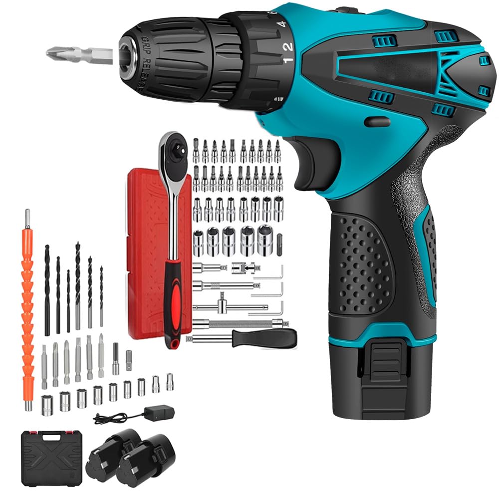 MLD Dual Speed 12V Li-ion Cordless Drill Screw driving & Drilling With 70pcs Extra Accessories Tool Kit & Screwdriver Socket Wrench Set JR-617 (12v/1350 Rpm/ 70pcs Accessories/Multicolor) (B0D1CNX171) Amazon Price History, Amazon Price Tracker
