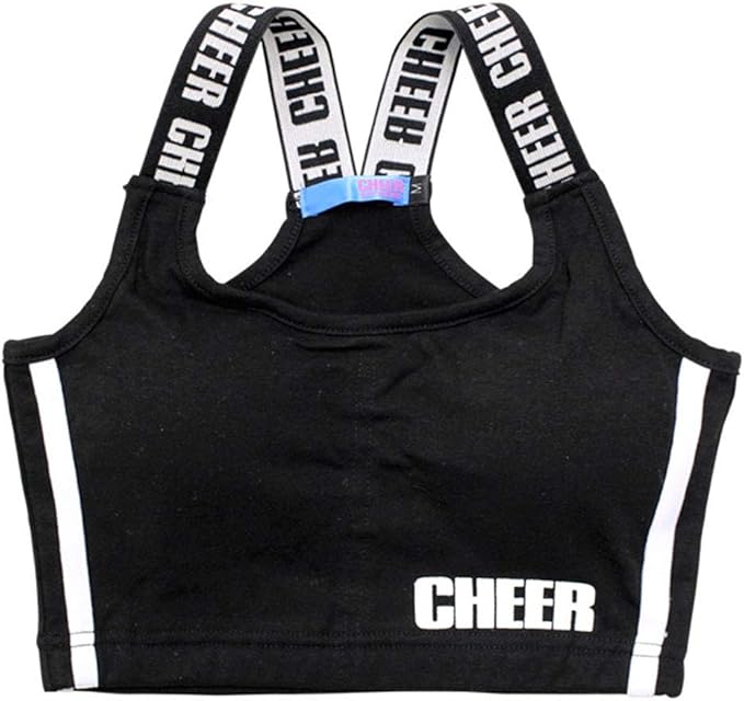 Amazon Cheer チアー メール便可 ブラトップ スポーツ サイドライン デザイン カップ付きインナー ダンス 衣装 チア レッスン着 スポブラ スポーツブラ 中学生 レディース キッズ ジュニア おしゃれ 韓国 子供服 フィットネス トレーニング スポーツブラ 通販