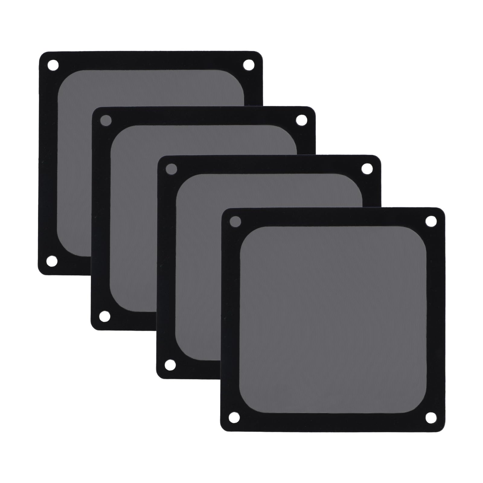120mm Fan Dust Filter Mesh Compatible for Computer Cooler/PSU/Routers Nylon Mesh,Frame PC Fan Dust Meshes Cooler Filter Dustproof Computer Fan Grills (120 * 120mm,4pcs)