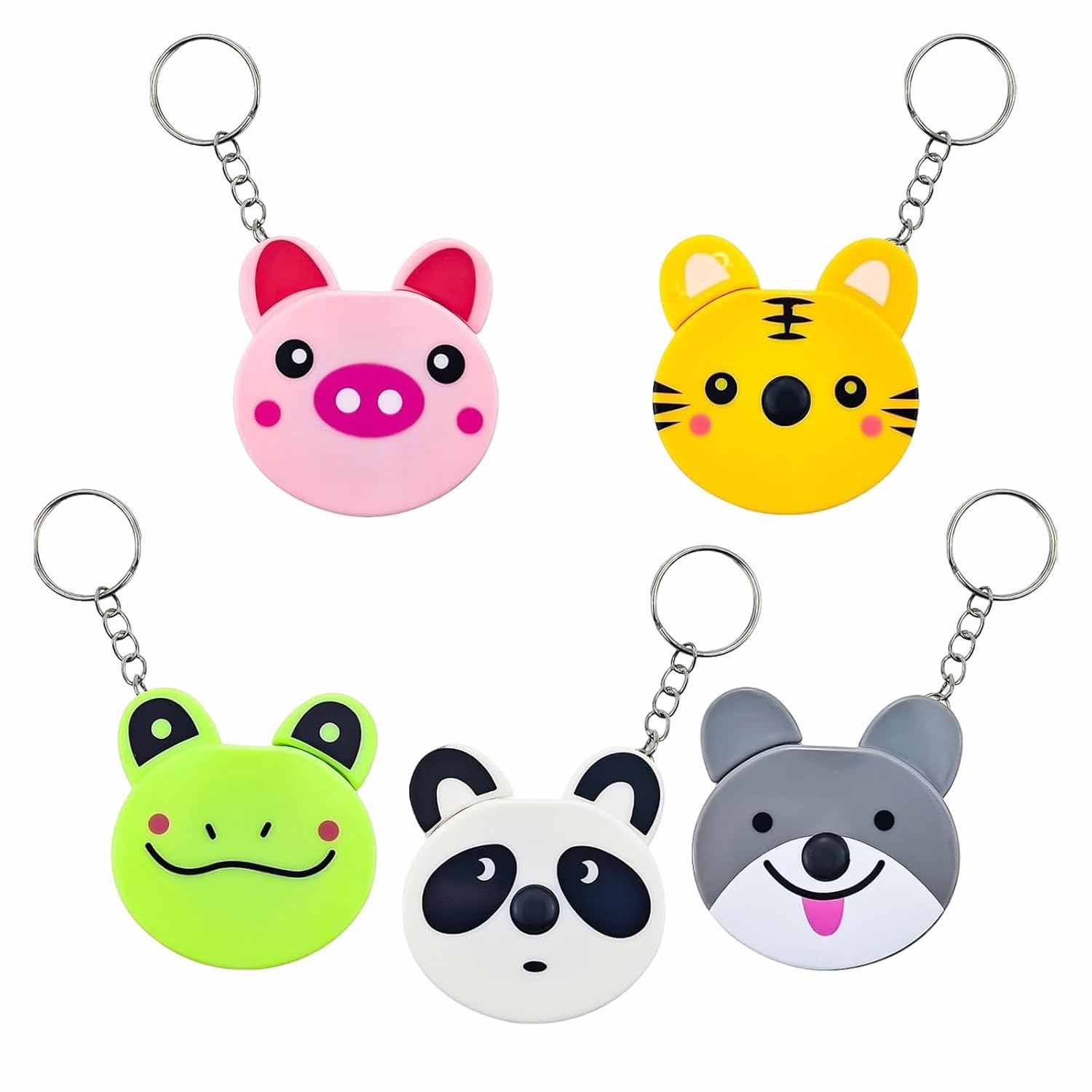 5 Pack Retractable Body Measuring Tape Dual Scale Cloth Tape Measure for Tailoring Waist and Fabric Measurements