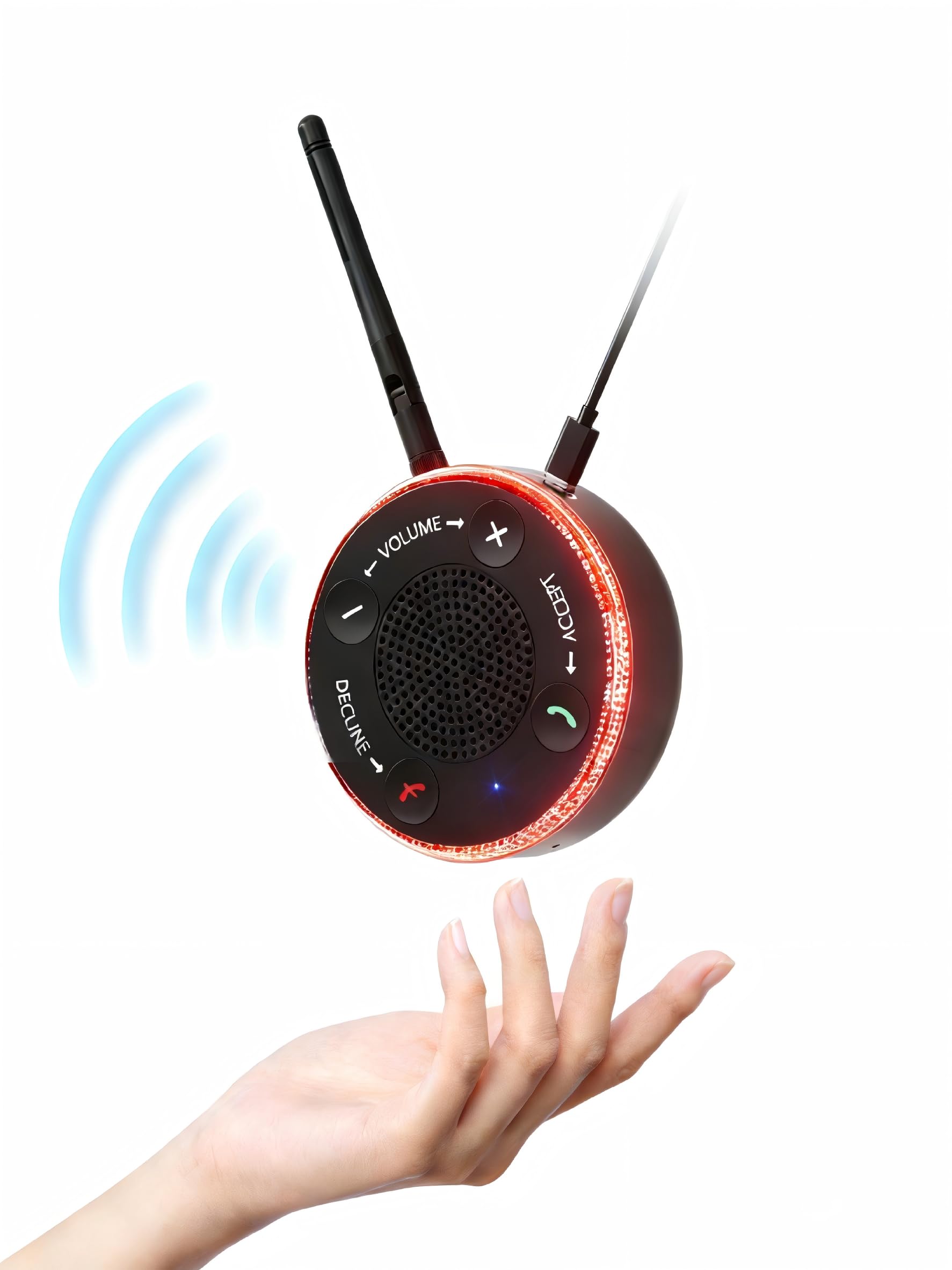 iGuerburn Amplificatore di suoneria per telefoni cellulari ad alto volume per anziani e non udenti | Suoneria esterna 116dB per il telefono cellulare con doppio allarme, risposta dedicata/chiamata di fine chiamata telefonica