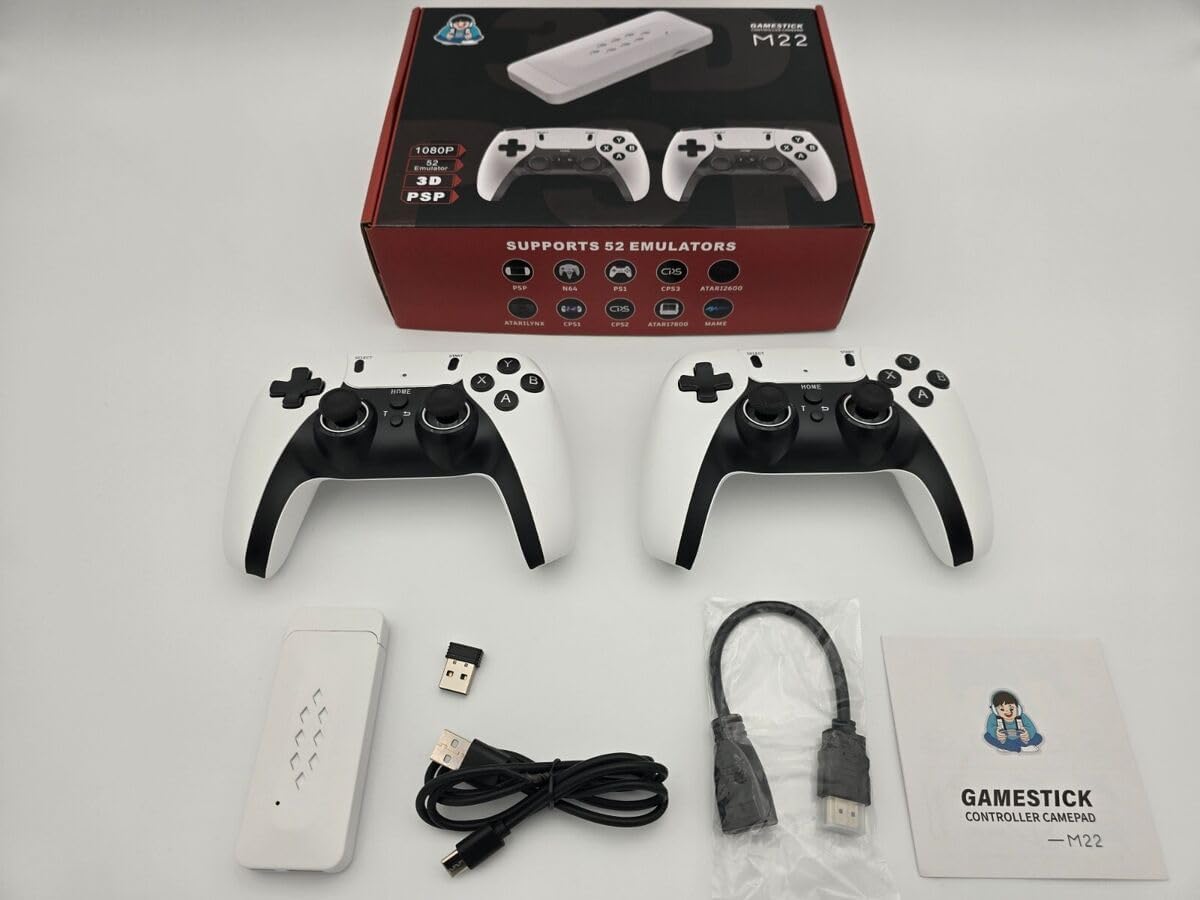 PICSTAR M22 v2.5 Retro Gaming Console – Wireless Controller, 30,000+ Games, 1080P HD, 64GB Storage, TV Stick for All Ages-image-14
