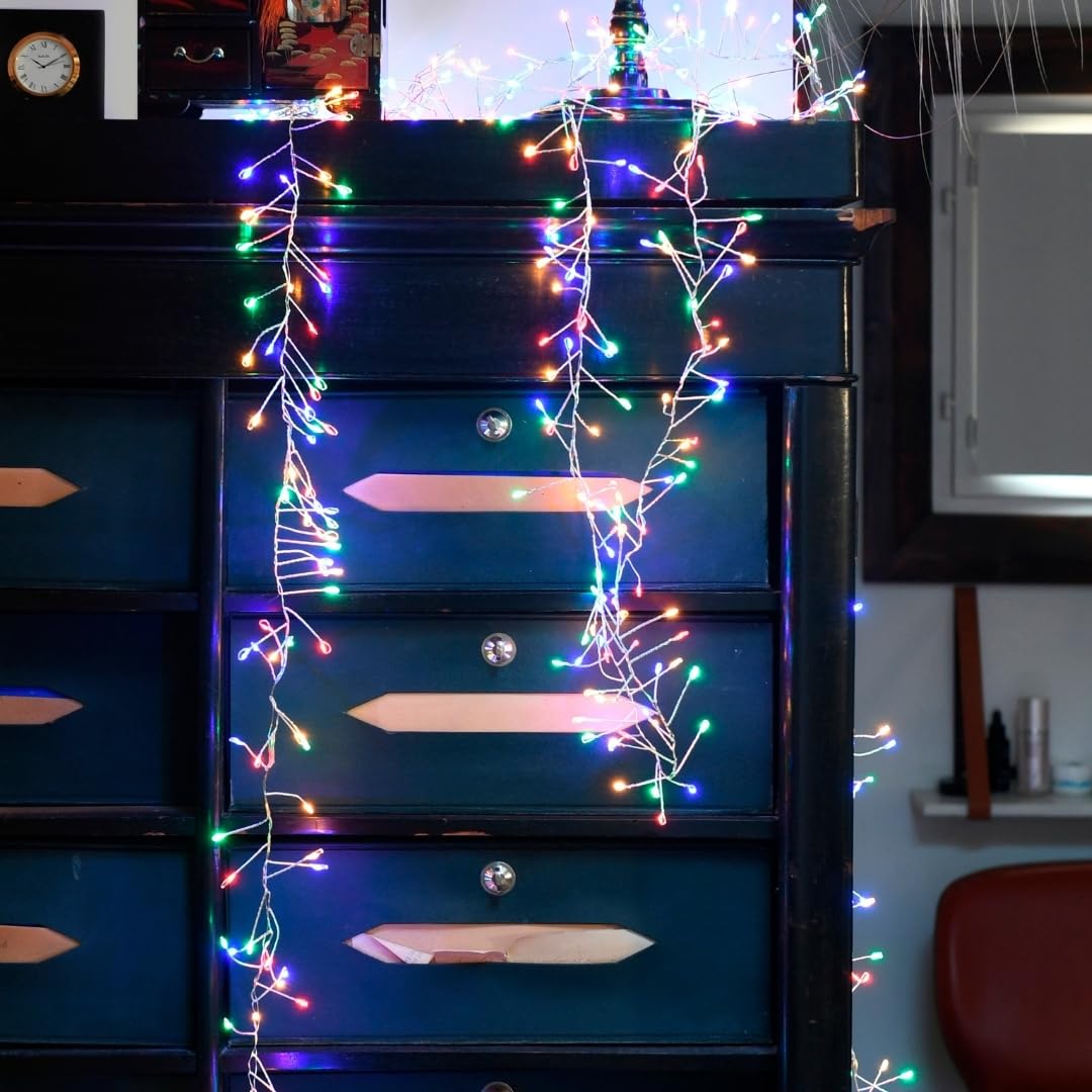 LEALIGHT blachere illumination Guirlande lumineuse MicroLED Grappe - 9m - Intérieur/extérieur (Multicolore)