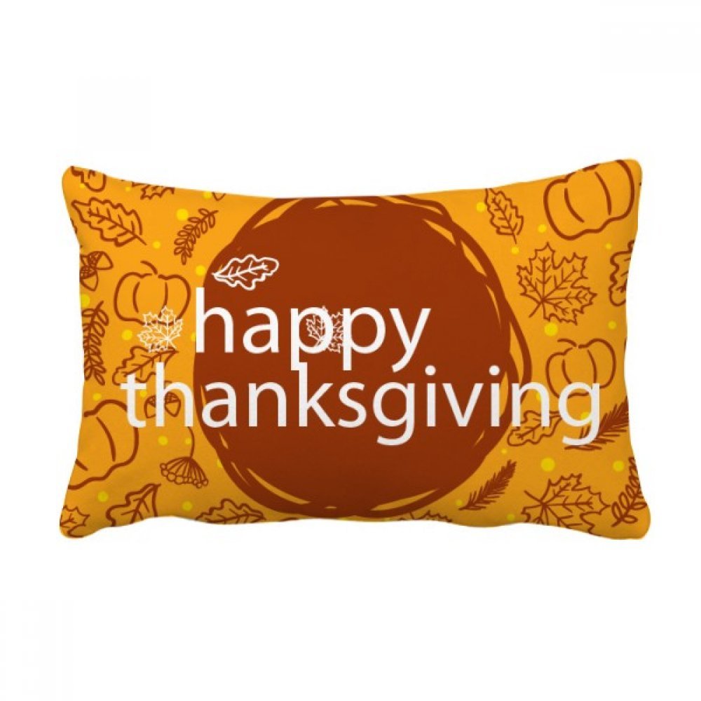Coussin Thanksgiving Heureux 40x60cm pour décoration canapé salon