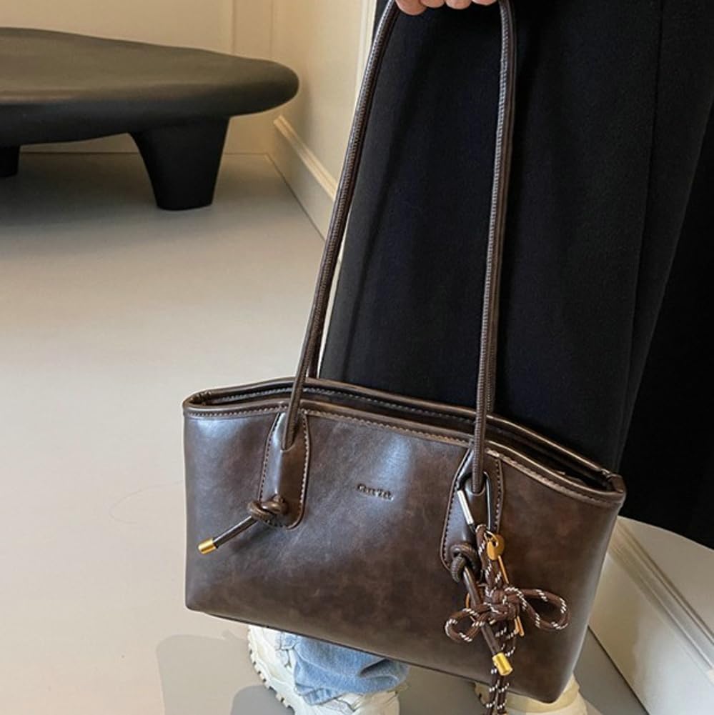 Women’s 2025 Fashion Tote Bag Elegant PU Leather Shoulder Purse Spacious Retro Chic Handle Bag for Fall Winter