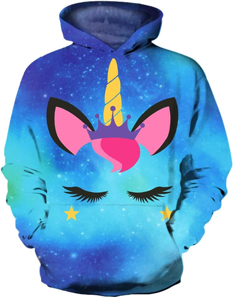 Kids Novelty 3D Printed Sweatshirt Girl Boy Galaxy Pullover Hoodies