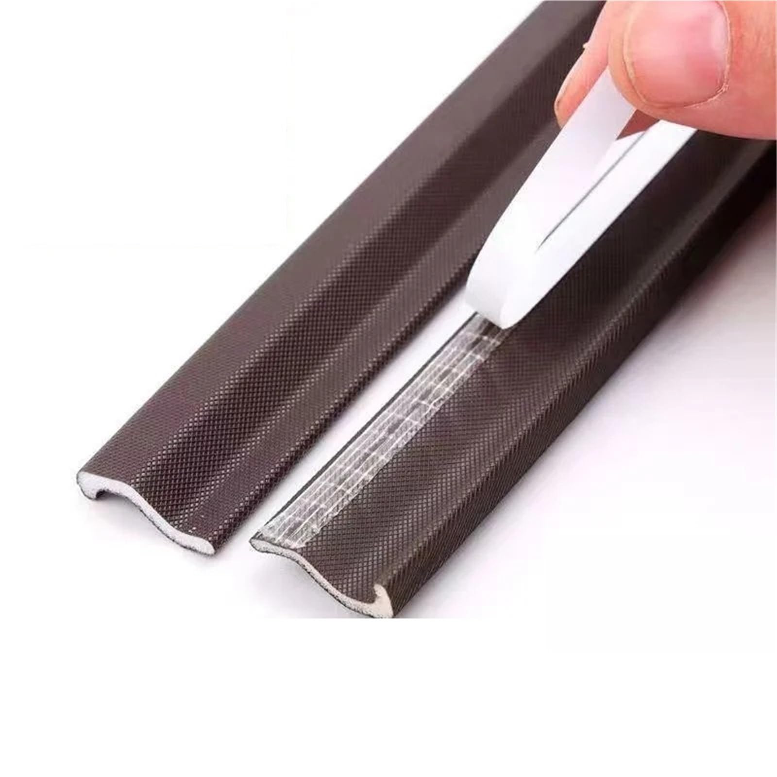 Tiras de sellado puertas y ventanas abatibles autoadhesivas, cinta espuma portátil, acústica, impermeable, a prueba polvo, burlete, 10/20M para Apartamentos, Casas(Black,20M)