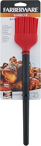 Miniatura 6 de Farberware 5261924 Cepillo de silicona y plástico para barbacoa 1 EA, rojo y negro
