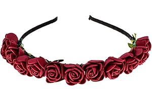 BOHO Floral Crown Rose Flower Headband Hair Wreath