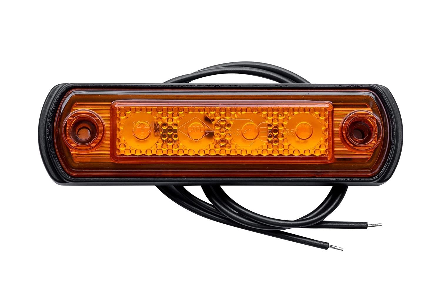 Kit de 4 feux de gabarit LED LD 676 12-24V E9 position latérale lampes avec câbles montage universel rapide usage routier pour remorque camion machine agricole util