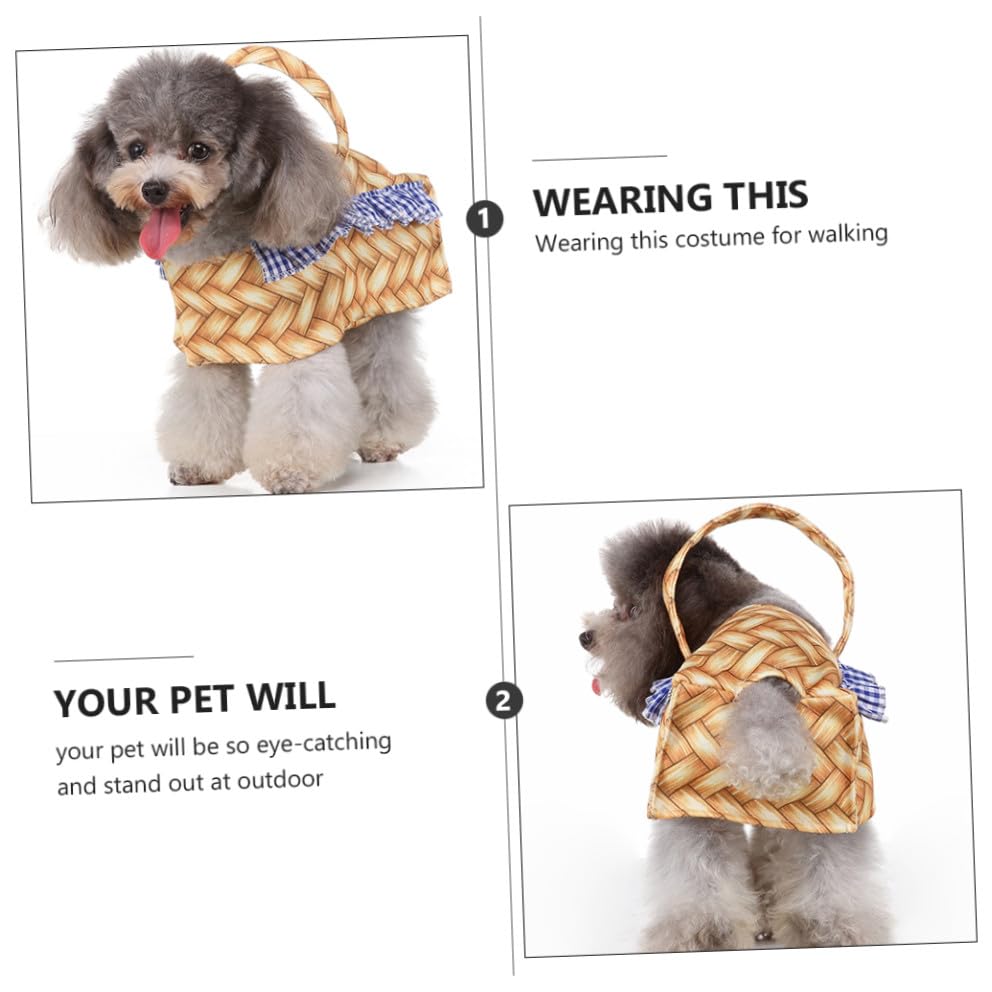 Disfraz cesta divertido para perro talla XL amarillo miniatura 7