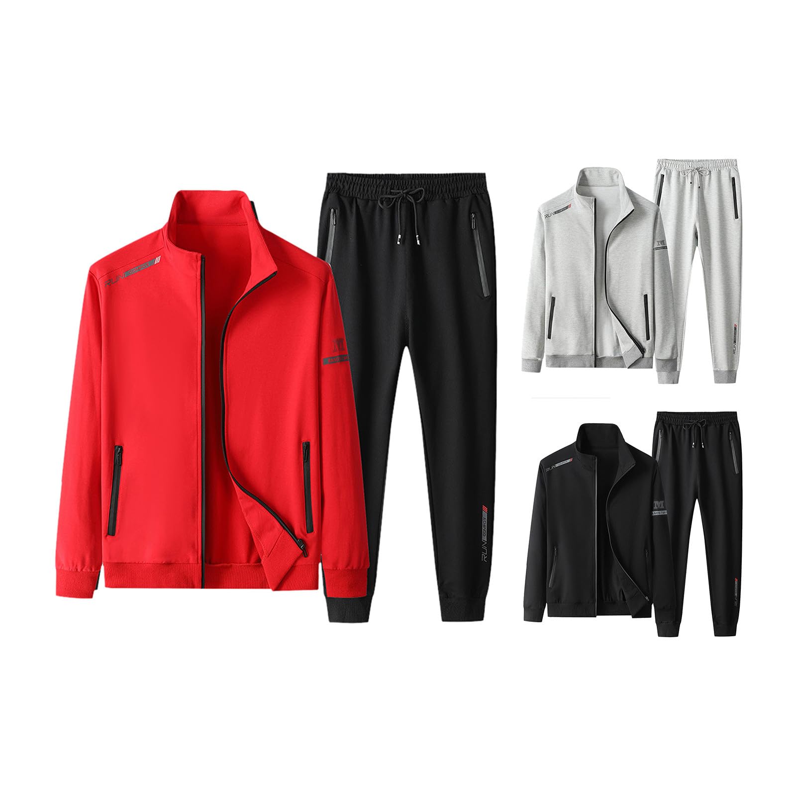 Tuta da uomo lunga da jogging, tuta sportiva oversize, abbigliamento sportivo, in due pezzi, tuta da fitness, 2 pezzi, felpa + pantaloni sportivi unisex