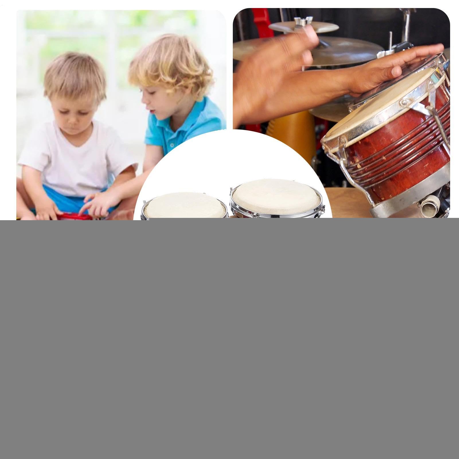 Drewniane Bongosy Perkusyjne Dla Dzieciaków Edukacyjny Drewniany Instrument