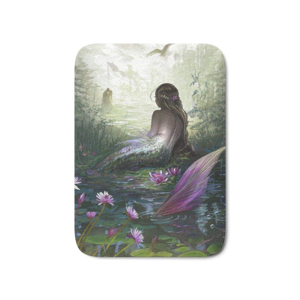 WAXB Floor Mat Printinglittle Mermaid Bath Mat Pattern Coral Rug Anti-Slip Doormat Home Decor Bathroom Porch Kitchen Bedroom Office Floor Mat