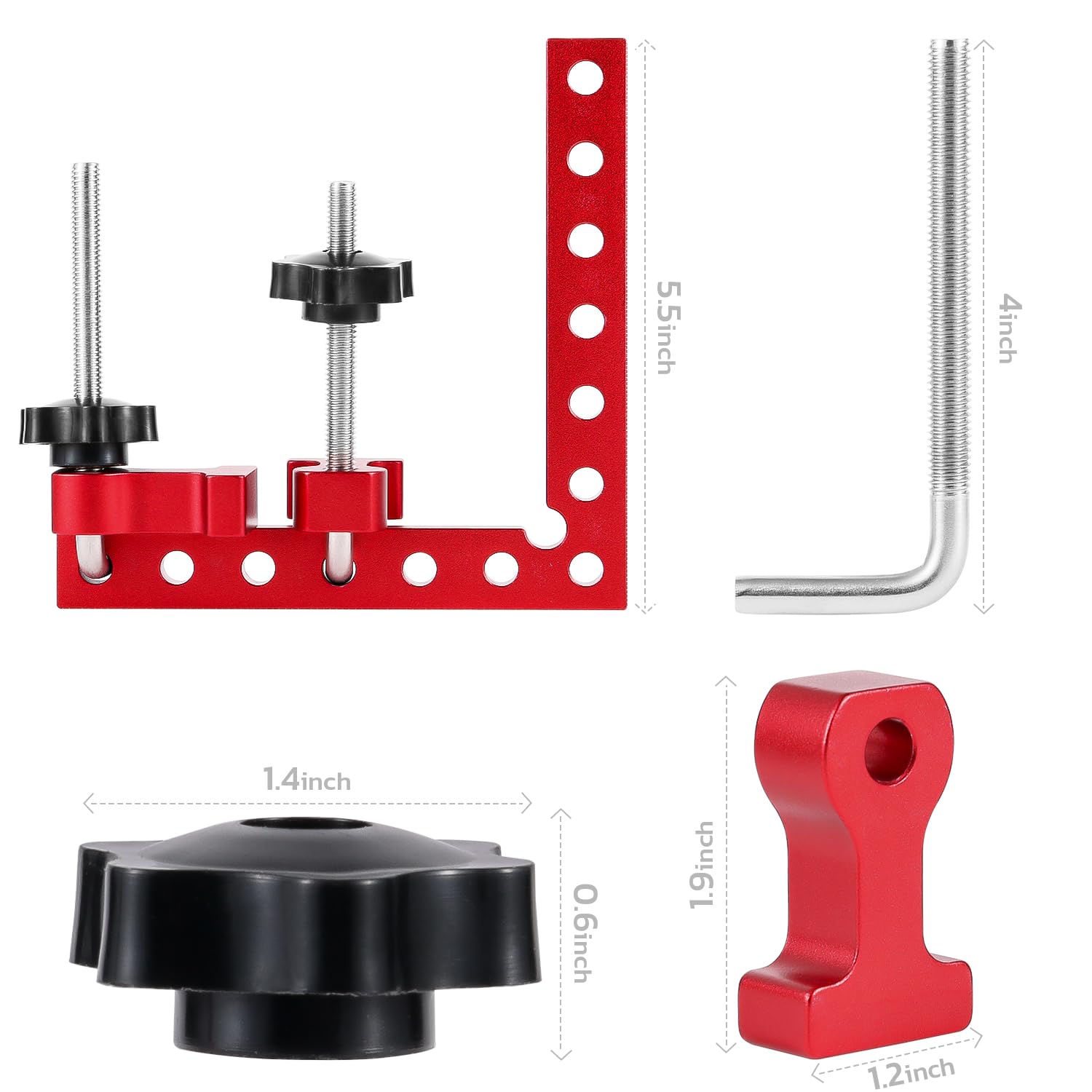 Snapklik.com : OURU 4 Pack Corner Clamps For Woodworking,Aluminum 90 ...